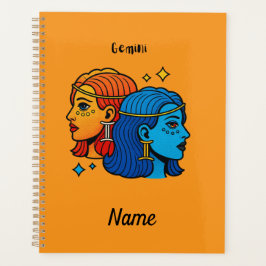 Agenda Gêmeos Signo Zodiacal Pop Art - Gêmeos Celestiais