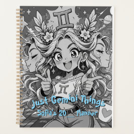 Agenda Gemini Zodiac Anime Celestial Aesthetic Manga