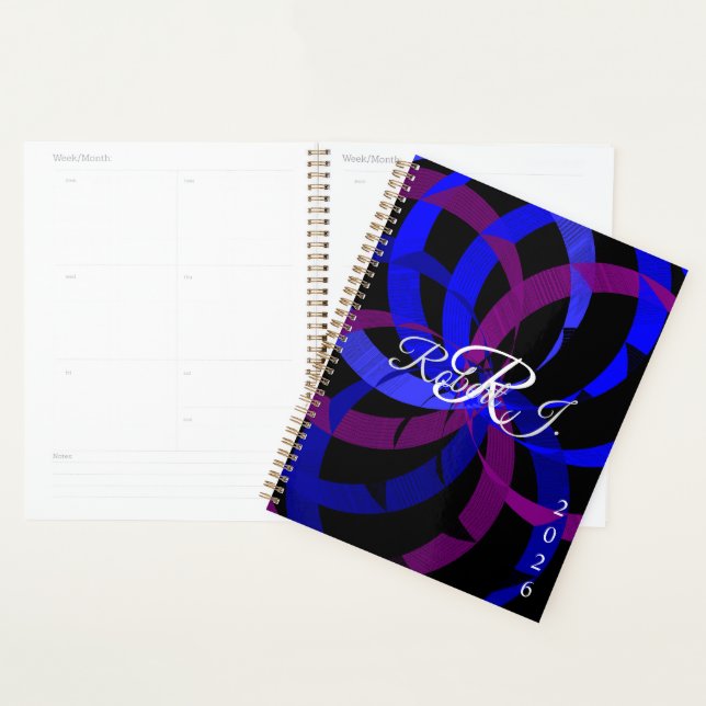 Agenda Geometric Berry Blend Designer Planner (Exibição)