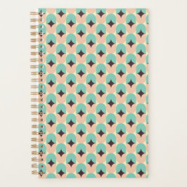 Agenda Geometric pattern of teal, beige, and black shapes