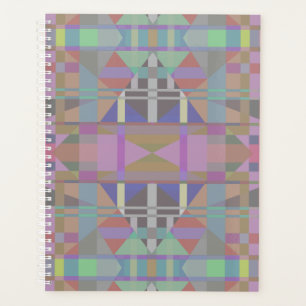 Agenda Geométrico Cor-de-Rosa Verde