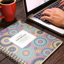 Agenda Geométrico Roxo Moderno Personalizado