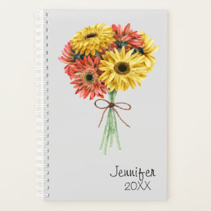 Agenda Gerbera Daisy Flower Personalizada