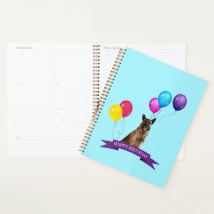 Agenda German shepherd Cachorro Feliz Aniversário Saco do