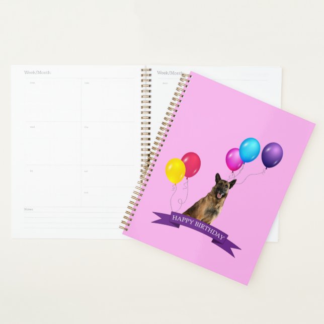 Agenda German shepherd Cachorro Feliz Aniversário Saco do (Exibição)