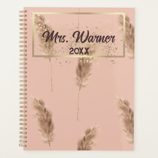 Agenda Gift de Professores Personalizados Pampas de Aquar (Frente)