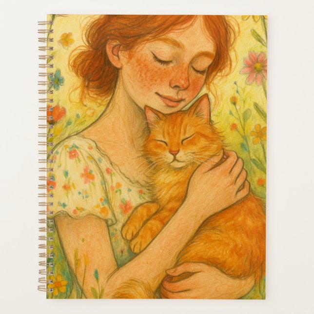 Agenda Ginger Cat Mamãe Laranja Tabby (Frente)