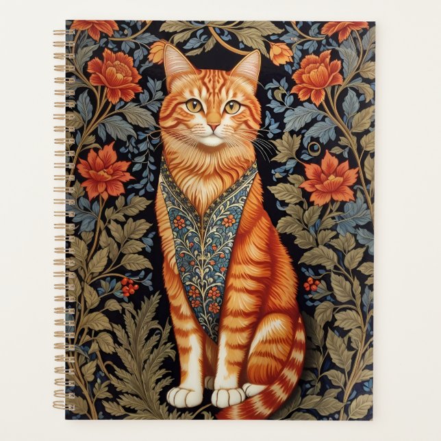 Agenda Ginger Cat William Morris Inspirou Floral (Frente)