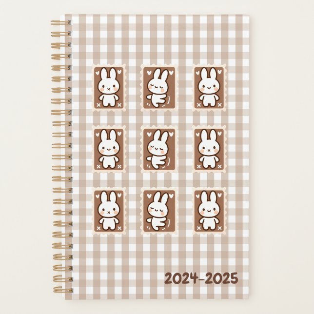 Agenda Gingham pequeno latte (Frente)
