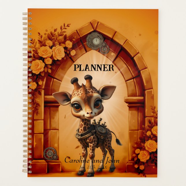 Agenda Girafa bebê em desenho animado (Frente)