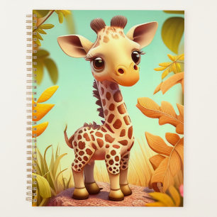 Agenda Girafa Bebê Fofo Tropical Cartoon-37560