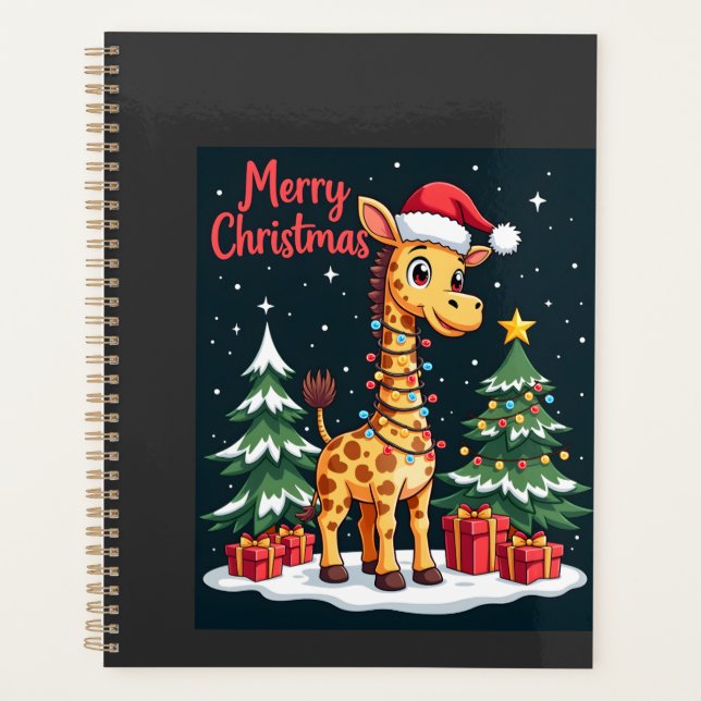Agenda Girafa Feliz Natal Iluminação da Árvore de Natal P (Frente)