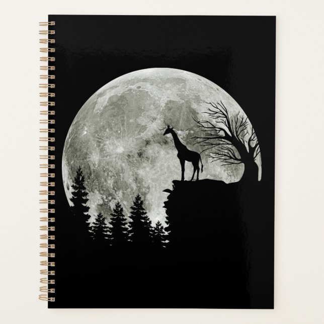Agenda Girafa Stand On Mountain Spooky Halloween Moon (Frente)