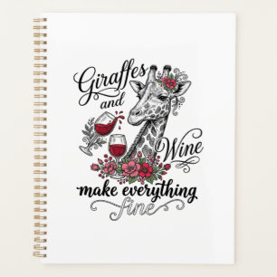 Agenda Girafas E Vinho Camisa Desenho Gravura Vintage_1