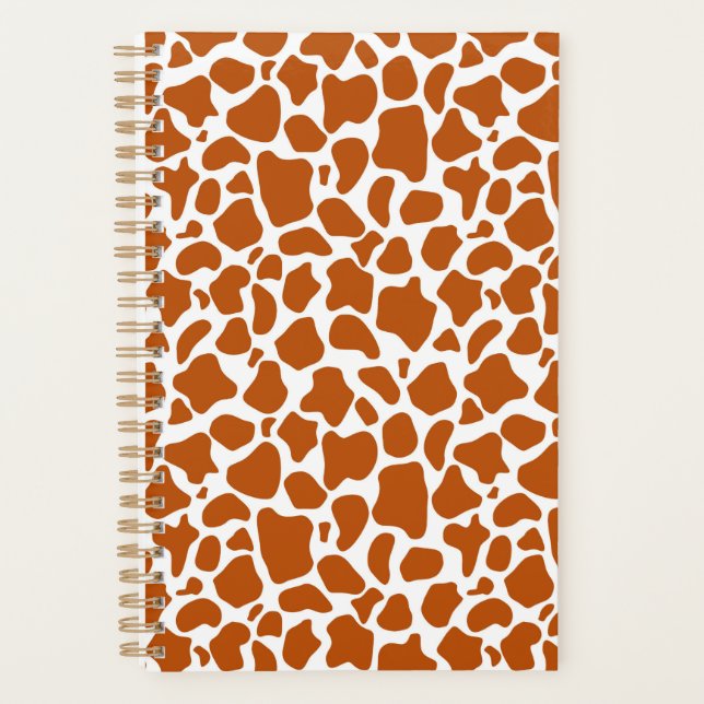 Agenda Giraffe Orange Print Notebook Planner  (Frente)