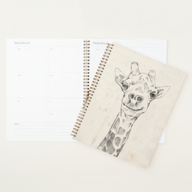 Agenda Giraffe Portrait Sketch (Exibição)