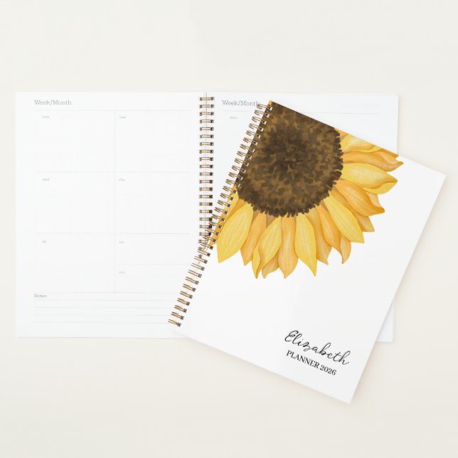 Agenda Girassol Aquarela  (Exibição)