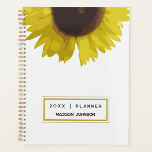 Agenda Girassol Floral Nome Personalizado 2026