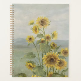 Agenda Girassol moderno Aquarela e imagem personalizada