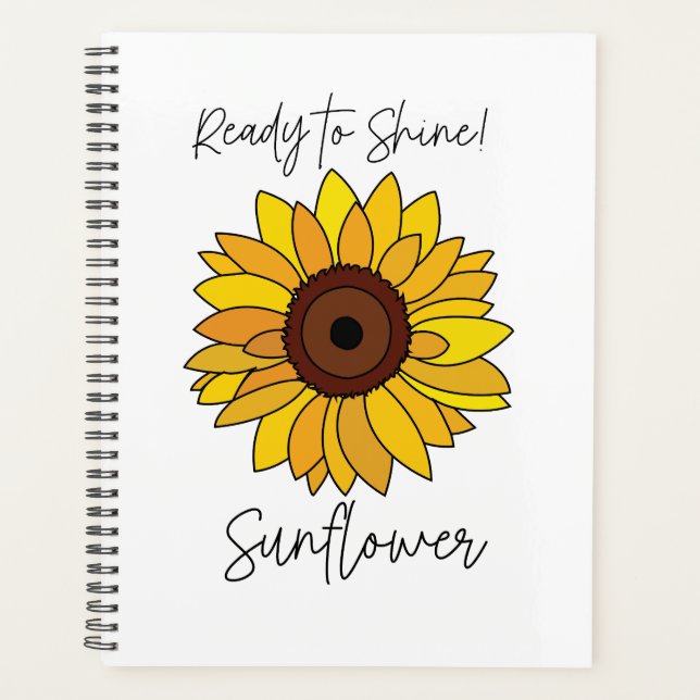 Agenda Girassol pronto para brilhar girassol (Frente)