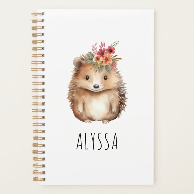 Agenda Girly Hedgehog Personalizada (Frente)