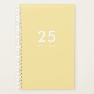 Agenda Girly Pastel Yellow Name School