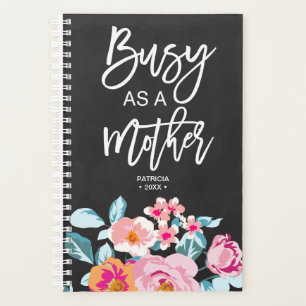 Agenda Giz Floral de Mensagem Motivacional Ocupada Como M