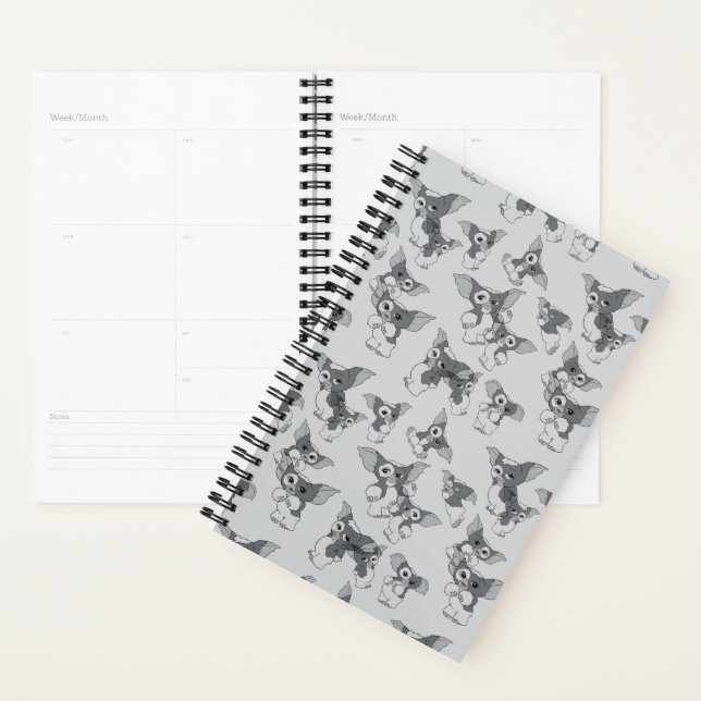 Agenda Gizmo | Padrão preto e branco (Exibição)