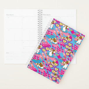 Agenda Gizmo   Padrão rosa de paz e amor