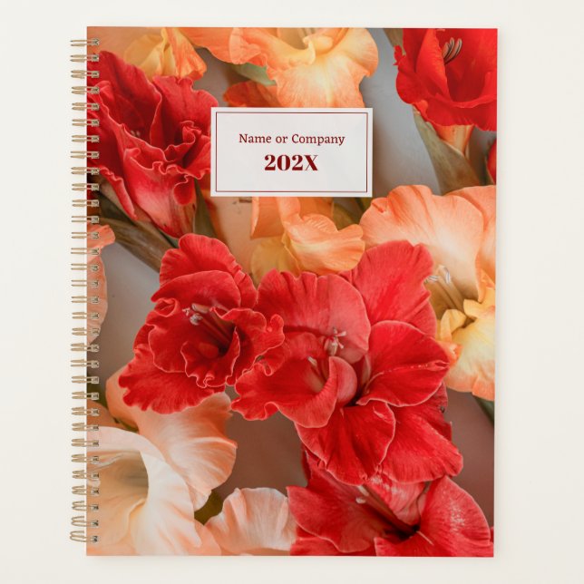 Agenda Gladiolus vibrante e colorido (Frente)