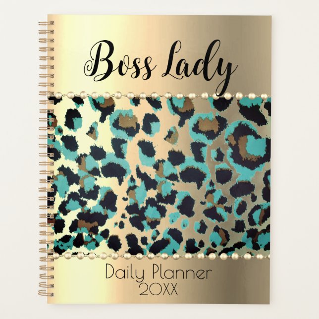 Agenda "Glam Leopard Boss Lady Planner (Frente)