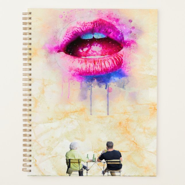 Agenda  Glamorous Pink Lip Illustration (Frente)