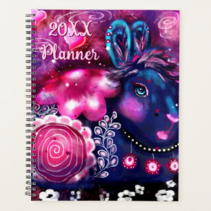 Agenda Glamour Bunny Rabbit Púrpura Cor-de-rosa Whimsso F