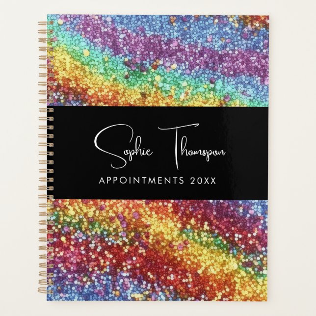 Agenda Glitter arco-íris 2024 (Frente)