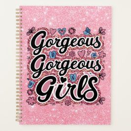 Agenda Glitter belo rabisco de garotas