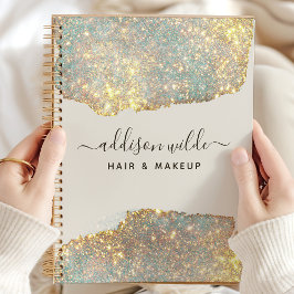 Agenda Glitter de Glam Moderno de Script de Assinatura Ho