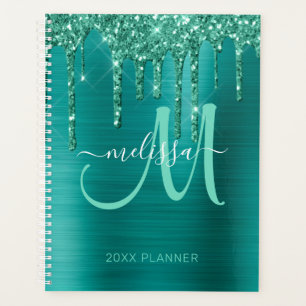 Agenda Glitter de Teal Girly Bruche Metal 2021
