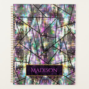 Agenda Glitter feminino iridescente elegante