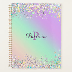 Agenda Glitter Holográfico Unicorn