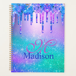 Agenda Glitter ombre púrpura púrpura púrpura pingue-gota 