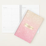 Agenda Glitter ouro de rosa de gradiente cinza bonito ele<br><div class="desc">Na moda faux rosa dourado padrão de brilho.</div>