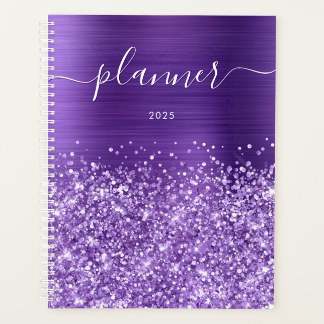 Agenda Glittery Ametyst Purple Glam 2025 (Frente)