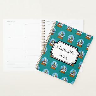 Agenda Globe w Cardeal Snowman & Pine Tree Personalizar