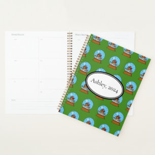 Agenda Globe w Gelado Jogando Futebol Personalizar