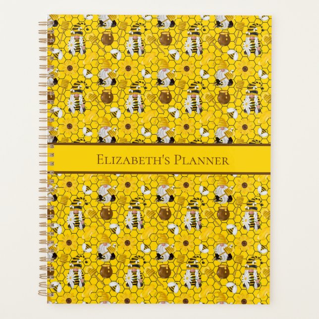 Agenda Gnome Yellow Sunflower Beers Honey Personalizado (Frente)