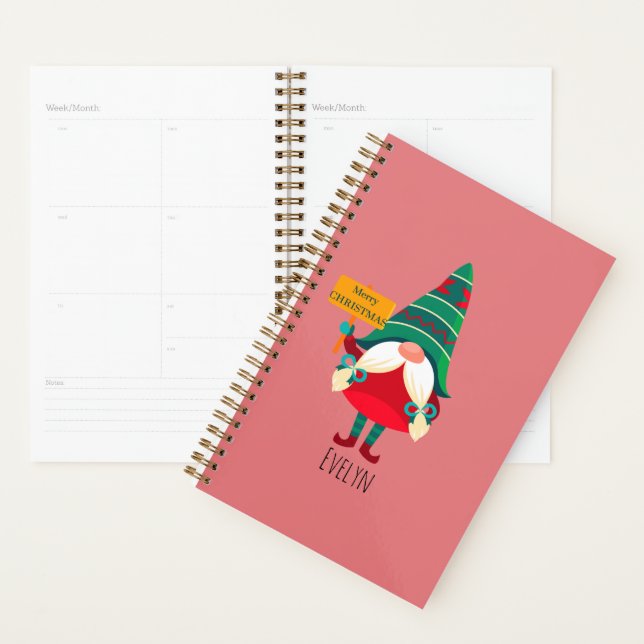 Agenda Gnomo Bonito, Placard com Saudações (Exibição)
