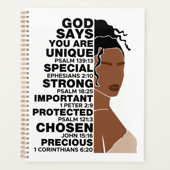 Agenda God Says I Am Beautiful Black Queen Melanin Woman (Frente)