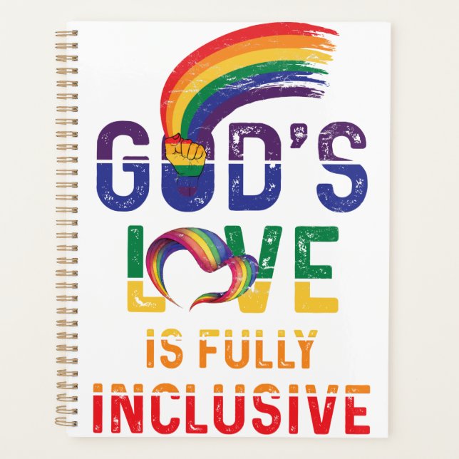 Agenda God's Love Is Fully Inclusive LGBTQ Ally Gay Pride (Frente)