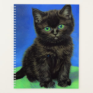 Agenda Gogh Style Black Kitten