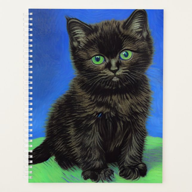 Agenda Gogh Style Black Kitten (Frente)